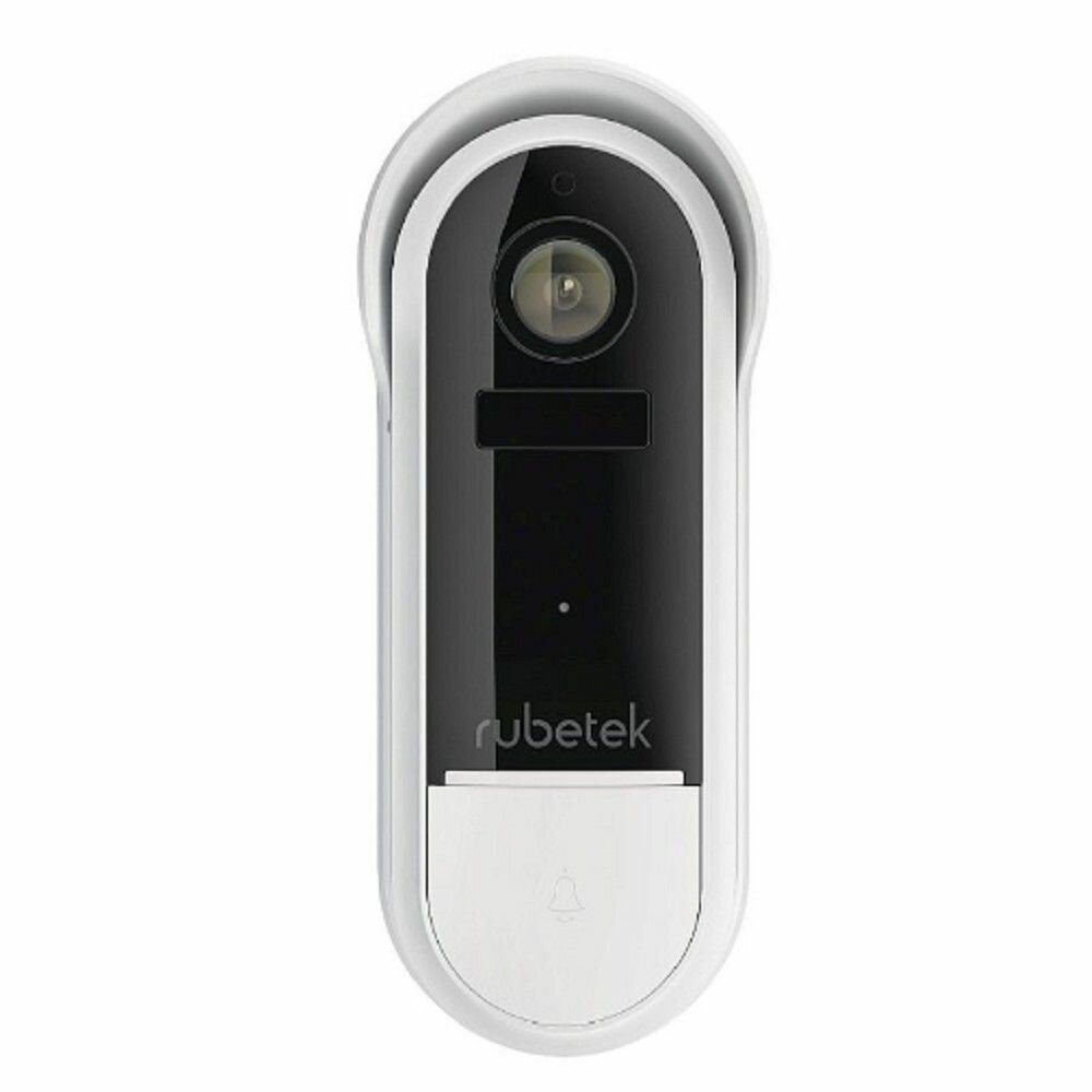 RUBETEK Домофония RV - 3442 Видеозвонок проводной цв. белый  2 Мп 1 2.9' CMOS объектив 3.2 мм ONVIF WebRTC RTSP слот microSD Wi - Fi 2.4 ГГц RIP датчик 100  6700 мАч IP65 металл