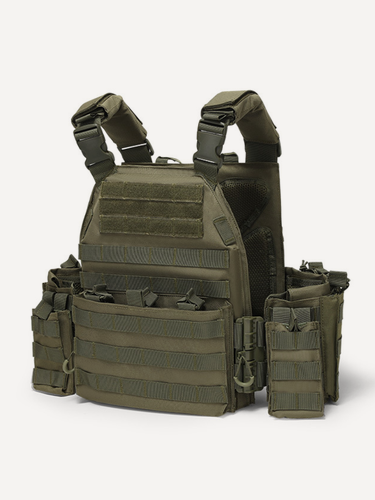 Изображение товара Тактический быстросъемный многофункциональный защитный жилет для тренировок, оливковый