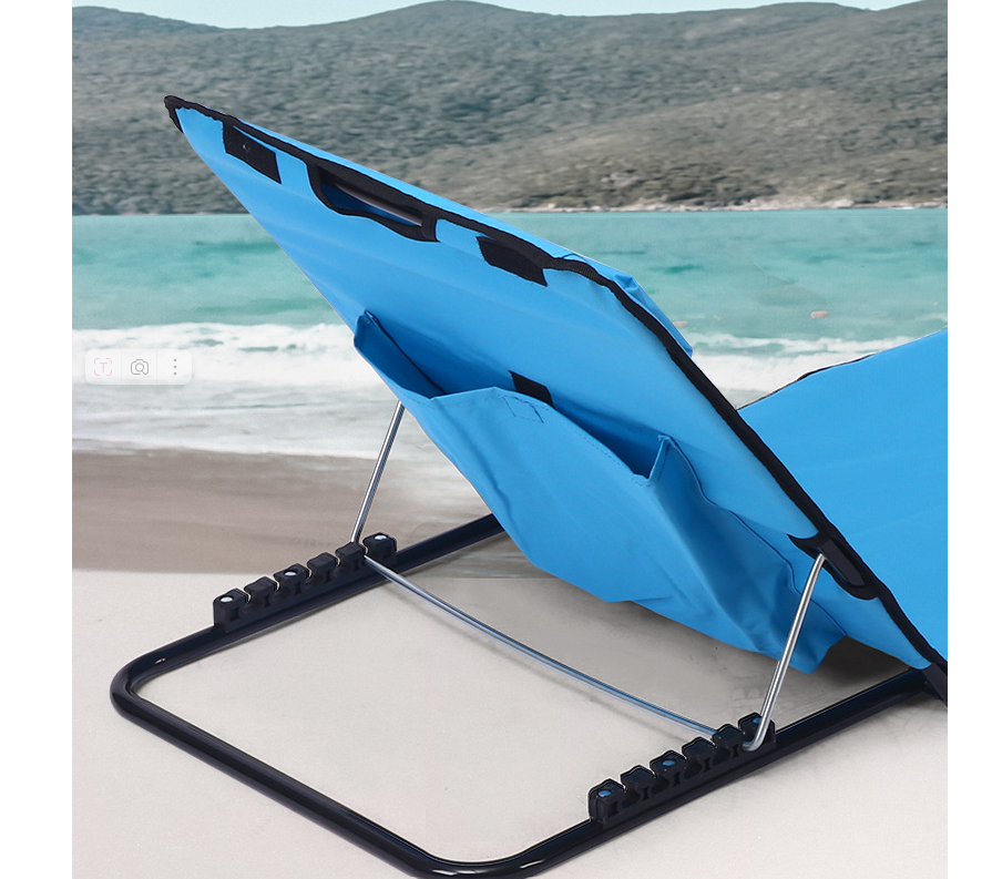 Переносной компактный лежак-шезлонг для загара MyPads Y593118 идеально подойдет для речки бассейна и моря легко и быстро складывается не занима.