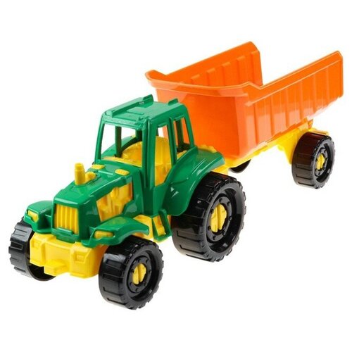 трактор с прицепом zebratoys active оранжевый Трактор «Иван», с прицепом, фермерский
