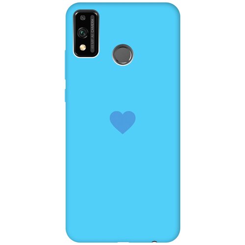 Силиконовая чехол-накладка Silky Touch для Honor 9X Lite с принтом Heart голубая силиконовая чехол накладка silky touch для honor 9x lite с принтом heart голубая