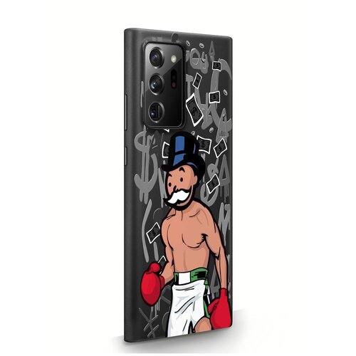 фото Черный силиконовый чехол musthavecase для samsung galaxy note 20 ultra monopoly boxing/ монополи боксер для самсунг галакси ноут 20 ультра противоударный