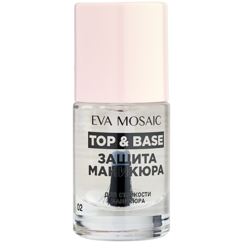 фото Eva mosaic базовое и верхнее покрытие ultra nail security защита маникюра, 10 мл, прозрачный