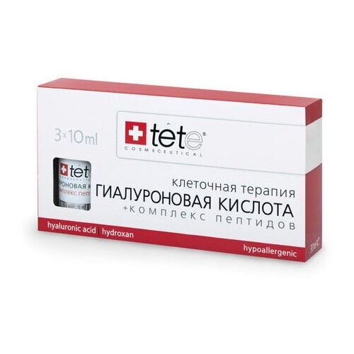 Гиалуроновая кислота + Комплекс пептидов TETe Cosmeceutical Hyaluronic Acid + Peptides tete cosmeceutical гиалуроновая кислота улиточный секрет 30 ml