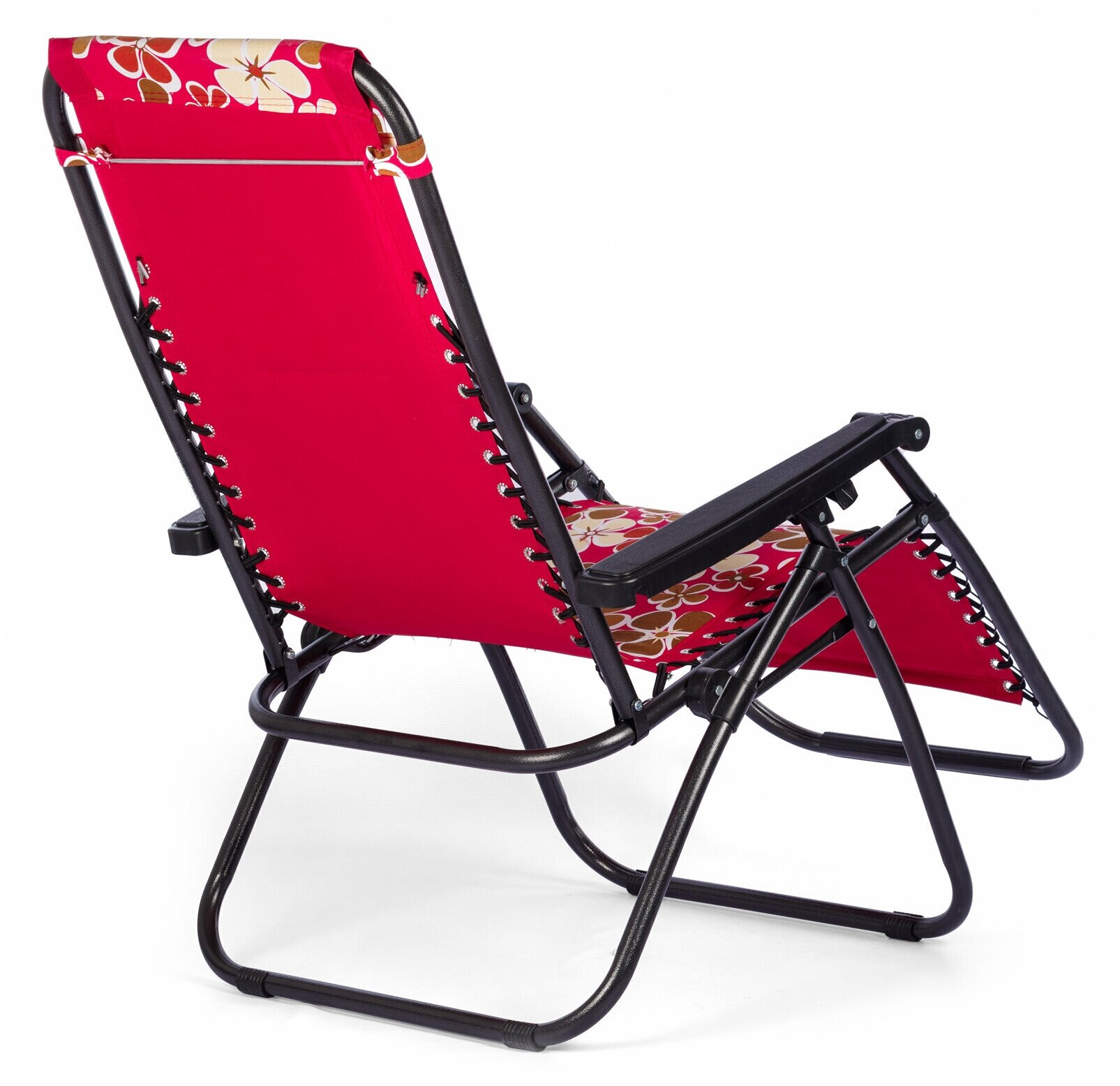 Кресло-шезлонг раскладное с подголовником, текстилен - фотография № 5