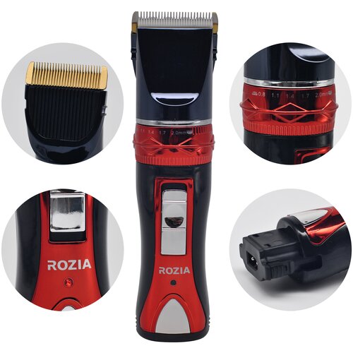 Профессиональная Машинка для стрижка волос RoziaPro Электрическая машинка для стрижки волос RoziaPro уход для мужчин красно-черный 175500₽