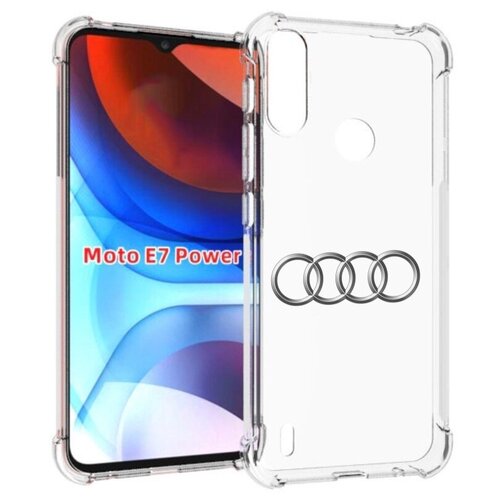 Чехол MyPads audi-ауди-7 мужской для Motorola Moto E7 Power задняя-панель-накладка-бампер