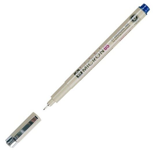 Ручка капиллярная Sakura Pigma Micron 0.45 мм, цвет чернил: королевский синий