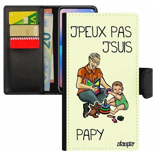 фото Чехол- книжка на смартфон iphone 7, "не могу - стал дедом!" семья дедуля utaupia