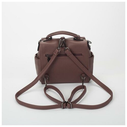 фото Сумка женская, отдел на молнии, 3 наружных кармана, цвет розовый yandex market