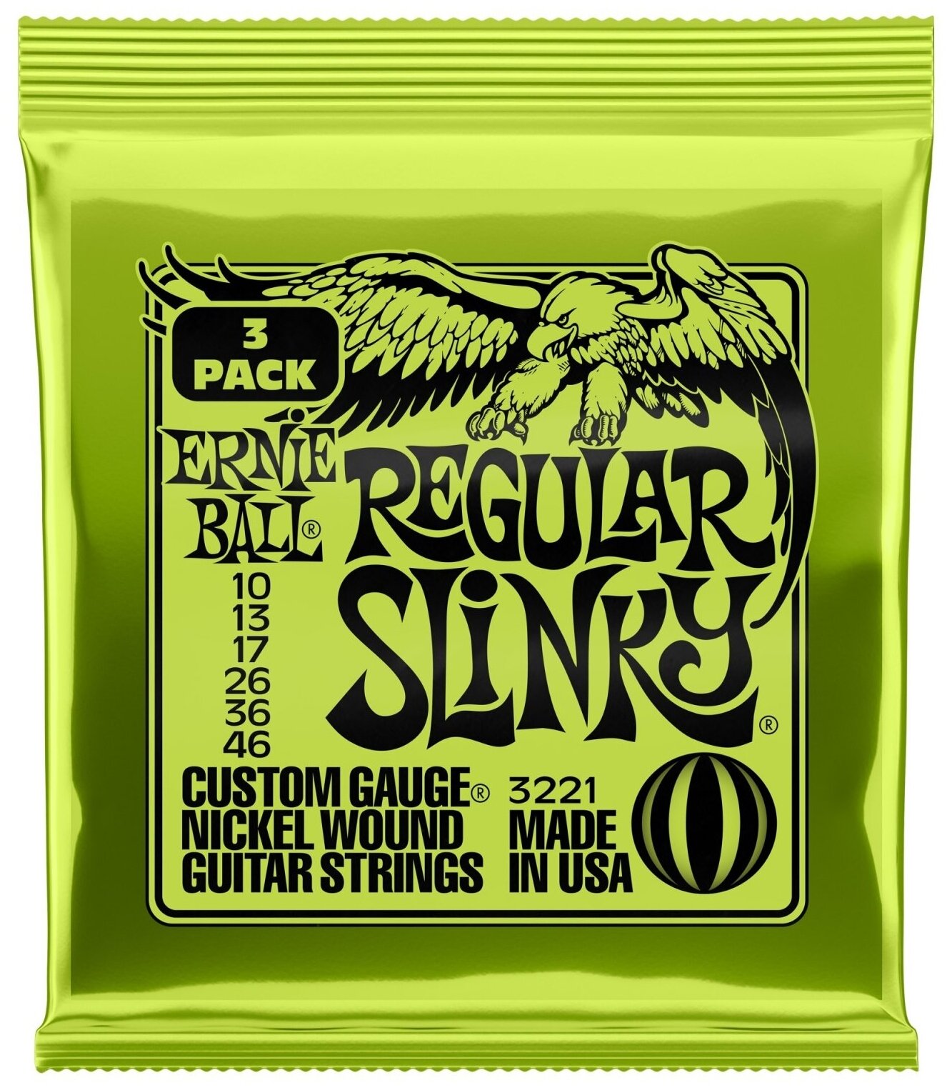 ERNIE BALL 3221 Nickel Wound Slinky Regular 10-46 Струны для электрогитары