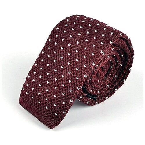 Галстук 2beMan, белый, бордовый галстук узкий вязаный для мужчины синий в белую точку