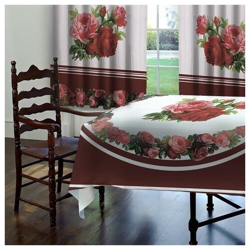 Скатерть габардин Анэтт печать 120*150 (МарТекс)