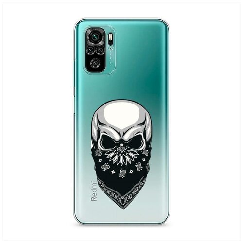 фото Силиконовый чехол "череп в маске" на xiaomi redmi note 10 / сяоми редми нот 10 case place