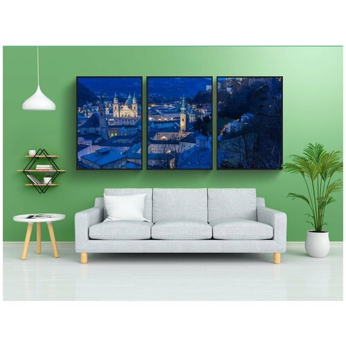 фото Набор модулных постеров для интерьера "зальцбург, австрия, mönchberg" 60x90 см. в тубусе, без рамки lotsprints
