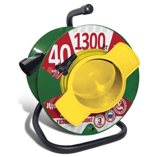 фото Удлинитель силовой на катушке 1 розетка 40м тм союз 1300 вт