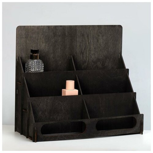 фото Подставка под открытки 6 ячеек 345*385*185, толщина 4мм, цвет полисандр mikimarket