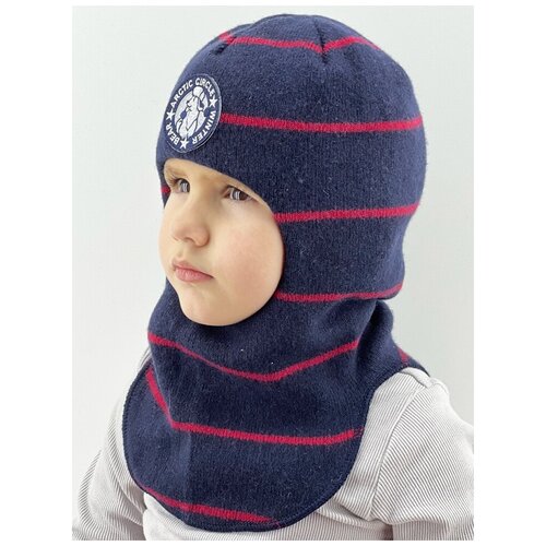 фото Шапка-шлем мирон, цвет темно-синий/красный, размер 50-54 mialt