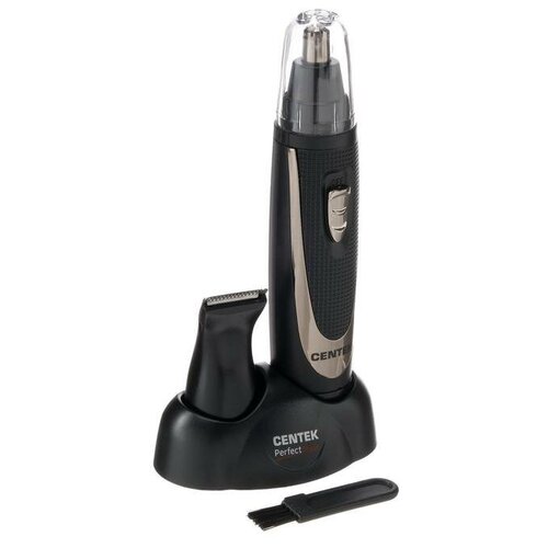 Триммер Centek CT-2177 для ушейбороды 2 насадки 1хАА чёрный хром 129700₽