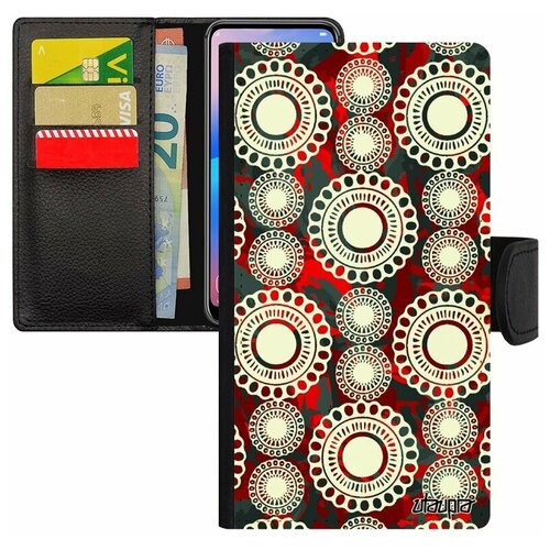 фото Чехол книжка на телефон iphone 8, "кружевной узор" капля вязь utaupia