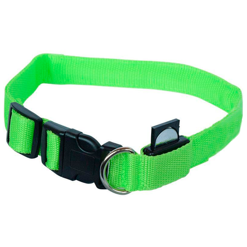 Светящийся led-ошейник, ошейник для собак и кошек, универсальный (регулируемый размер), зеленый