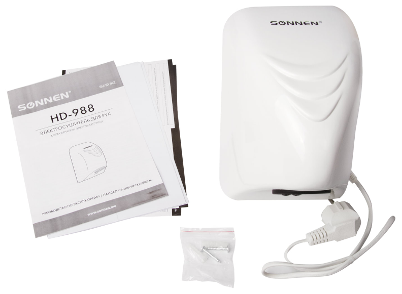 Электросушитель для рук OfficeClean Professional, 850Вт, сенсорный, белый, ABS-пластик - фотография № 5