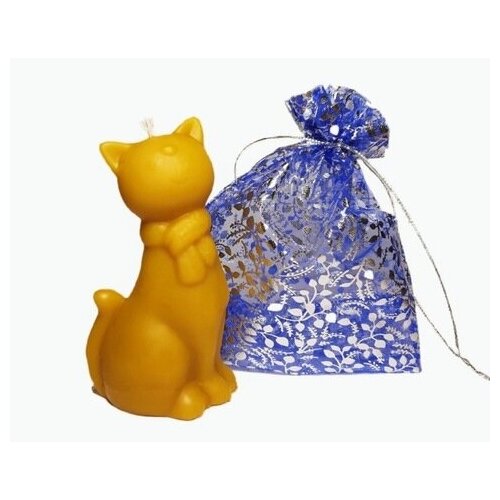 Свеча Кошечка, в подарочном мешке