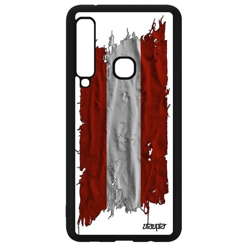 фото Красивый чехол для смартфона // samsung galaxy a9 2018 // "флаг австрии на ткани" патриот стиль, utaupia, белый