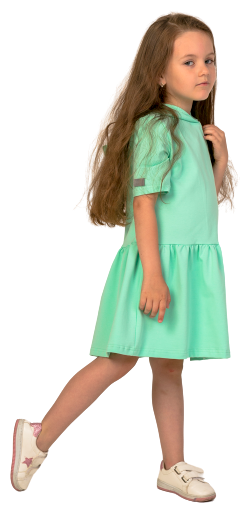 TW21-538110201 Платье детское с капюшоном, мята, раз. 98