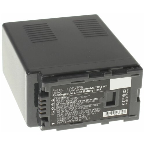 аккумуляторная батарея ibatt 4400mah для panasonic vw vbg390 vw vbg6 k vw vbg130 k Аккумуляторная батарея iBatt 4400mAh для Panasonic VW-VBG390, VW-VBG6-K, VW-VBG130-K