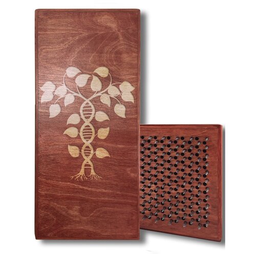 фото Доска садху черная экология - 198, размер 31x14, шаг гвоздей 10 мм чакра