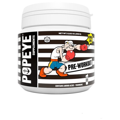 popeye supplements pre workout 250 гр гранат клюква Предтренировочный комплекс POPEYE Pre-Workout 250g (Лимон-лайм)