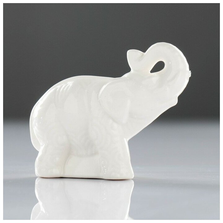 Статуэтка фарфоровая "Индийский слон. Белый", 10х4х8 см 3572231