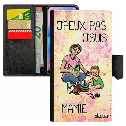 фото Чехол-книжка на смартфон apple iphone 8, "не могу - стала бабушкой!" юмор бабуля utaupia