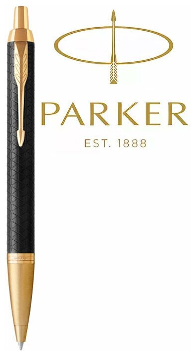 Ручка шариковая Parker IM Premium K323 (1931667) Black GT M синие чернила - фото №12