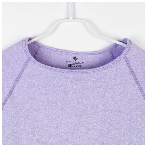 фото Sl russian brand топ с коротким рукавом женский спортивный меланж, цвет лаванда, sl russian brand, р-р m