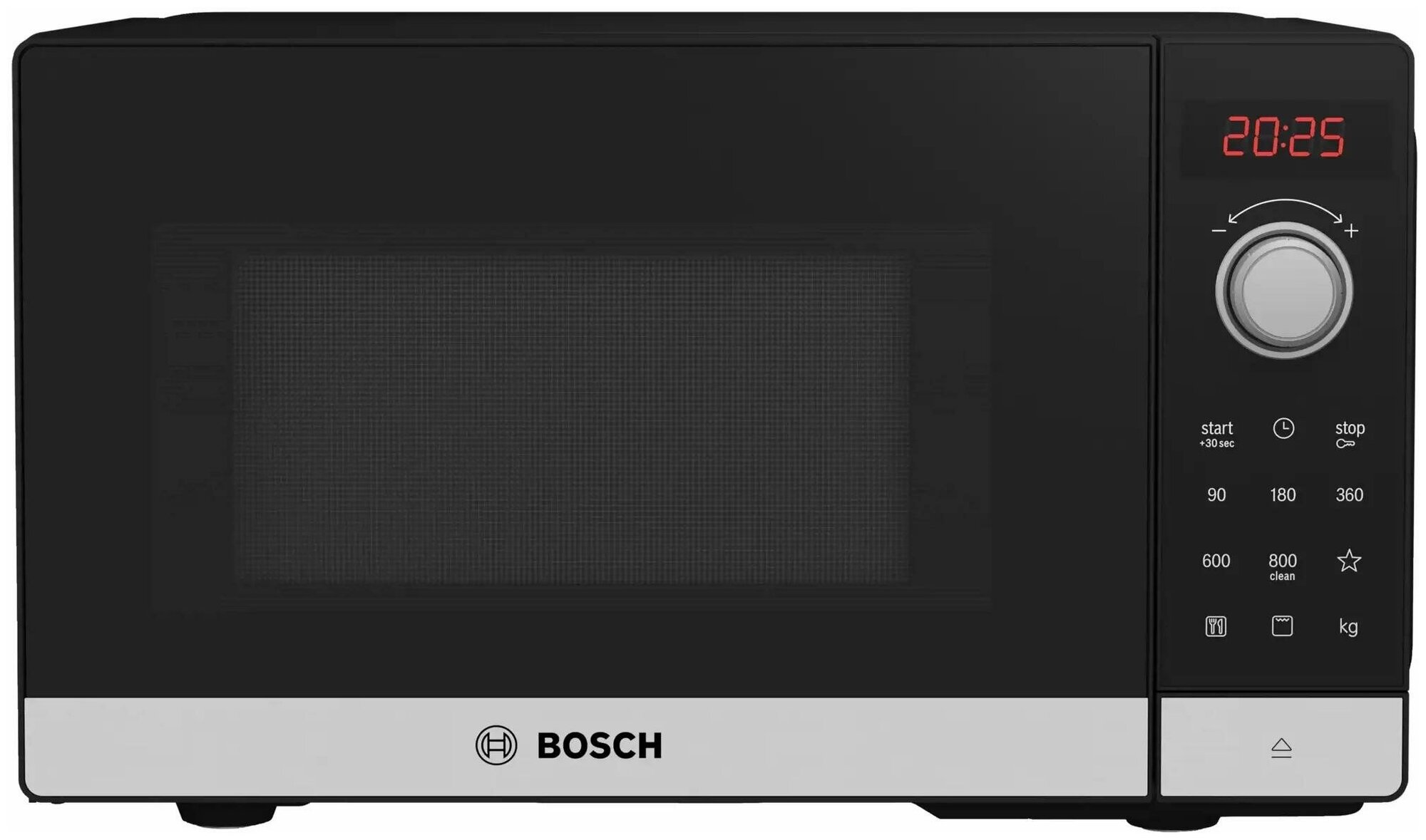 СВЧ Bosch FEL023MS2 800 Вт чёрный нержавеющая сталь