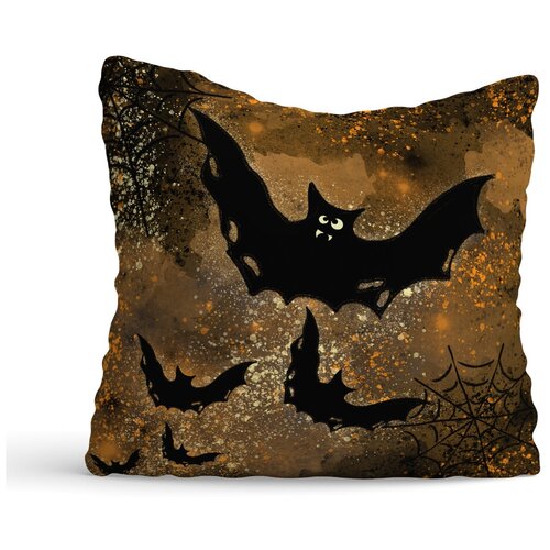 фото Декоративная подушка флис хеллоуин летучие мыши sfer.tex 1713114