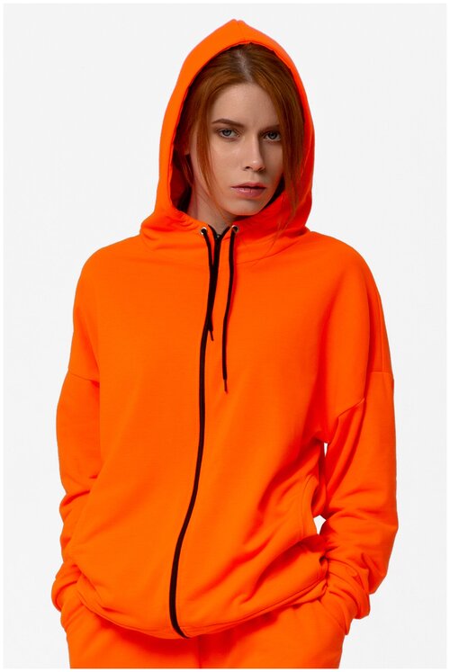 Магазин Толстовок ZIP-UP HOODIE «NEON ORANGE», Размер 42