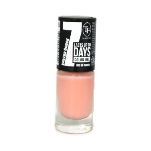 TF Cosmetics лак для ногтей 7 days Color Gel, 8 мл, №295 розовый/полупрозрачный