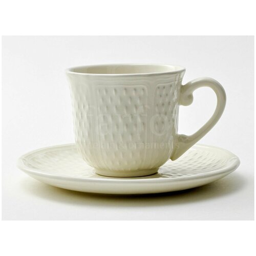 Чашка с блюдцем чайная PONT AUX CHOUX WHITE GIEN Прованс