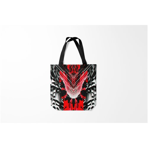 фото Сумка-шоппер / 40х40 см / популярные иллюстрации / glitch stripes burnettie