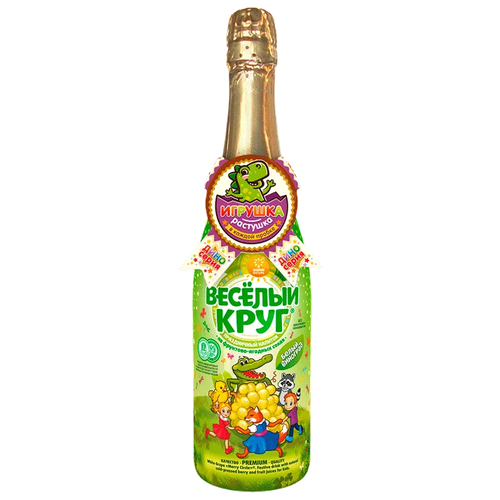 Детское шампанское Веселый Кругвиноград, 0.75 л, стеклянная бутылка