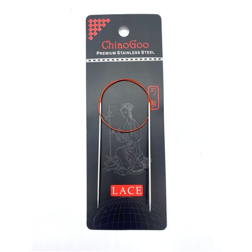 Спицы для вязания CHIAOGOO LACE круговые металлические, 40 см, размер 1.75 мм