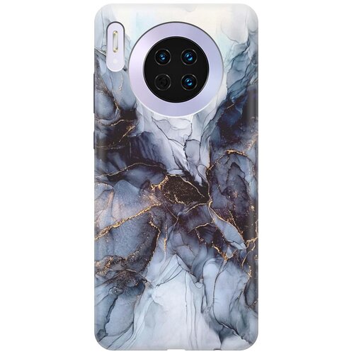 фото Gosso ультратонкий силиконовый чехол-накладка для huawei mate 30 с принтом "черно-белый мрамор"