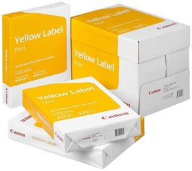 Бумага Canon A4 Yellow Label Print 80 г/м² 500 лист., 5 пачк., белый