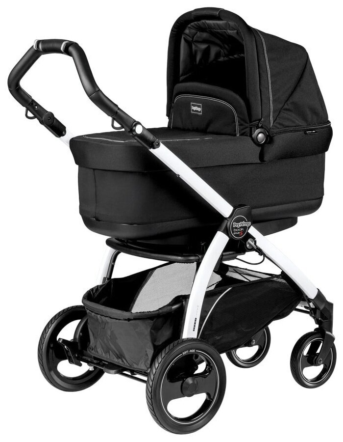 Коляска для новорожденных Peg Perego Book S Pop-Up (шасси White/Black), Onyx