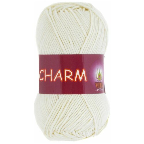 Пряжа Vita cotton Charm молочный (4153), 100%мерсеризованный хлопок, 106м, 50г, 1шт