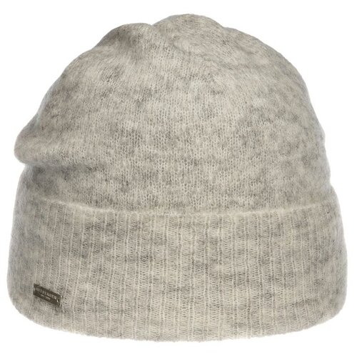 Шапка бини Seeberger, размер OneSize, серый шапка с отворотом seeberger 18206 0 turn up beanie размер one