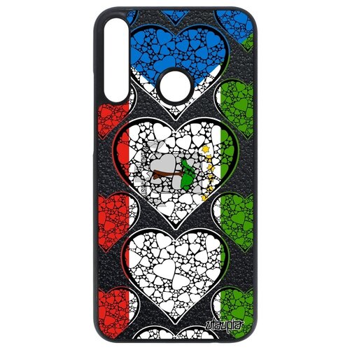 фото Ударопрочный чехол для телефона // huawei p40 lite e // "флаг гвинеи экваториальной с сердцем" патриот туризм, utaupia, цветной